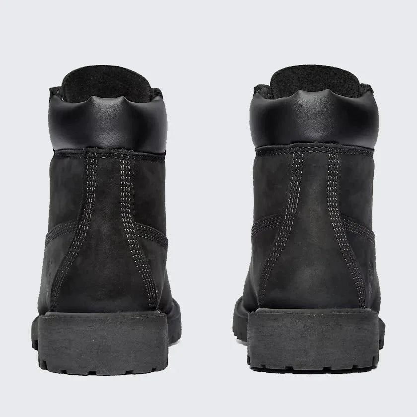 Timberland 6 Inch Premium Juniors' Black Leather Boots 12907 - Waterproof & Insulated