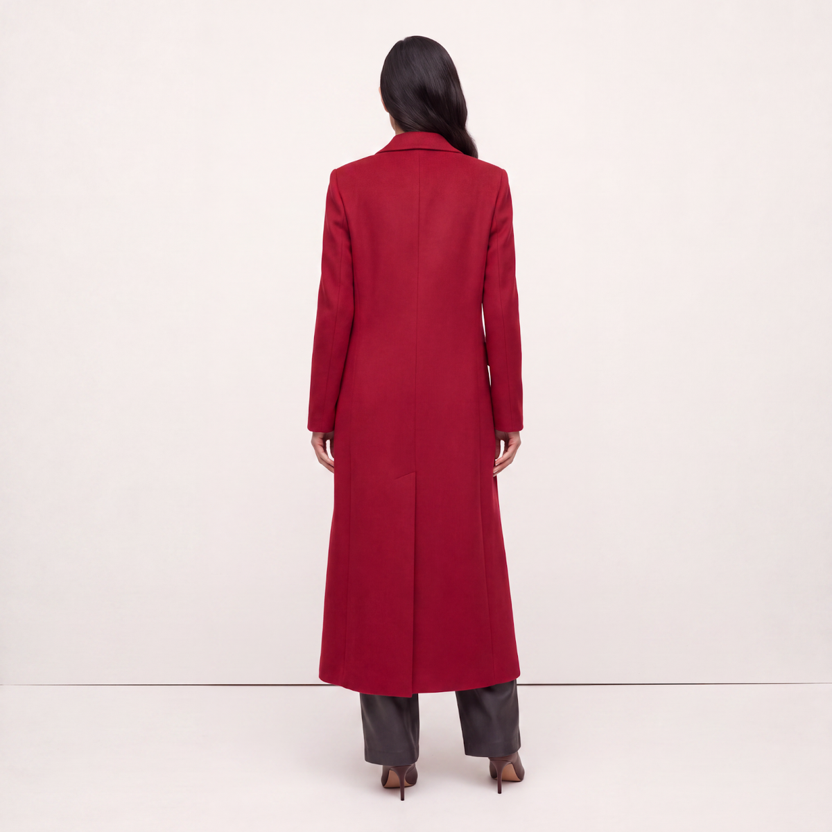 Statement Pure Cashmere Double-Breasted Coat - Scarlet