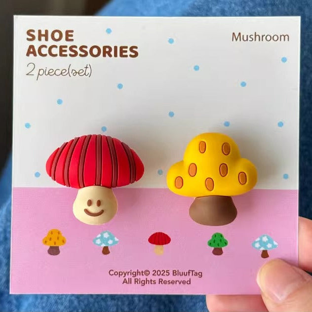 Bluuf Tag - Dog, Mushroom & Tree Shoe Charms