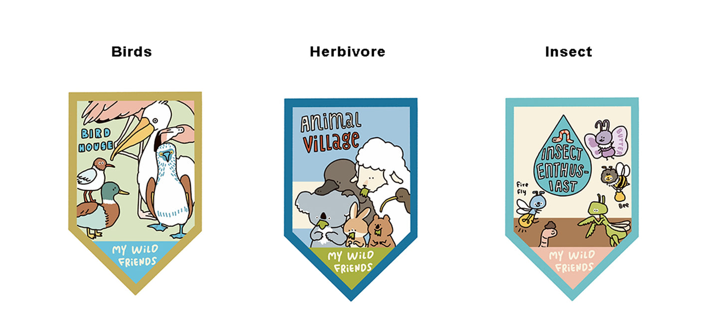 A Gator Life - Bird Insect Embroidery Brooch Badge