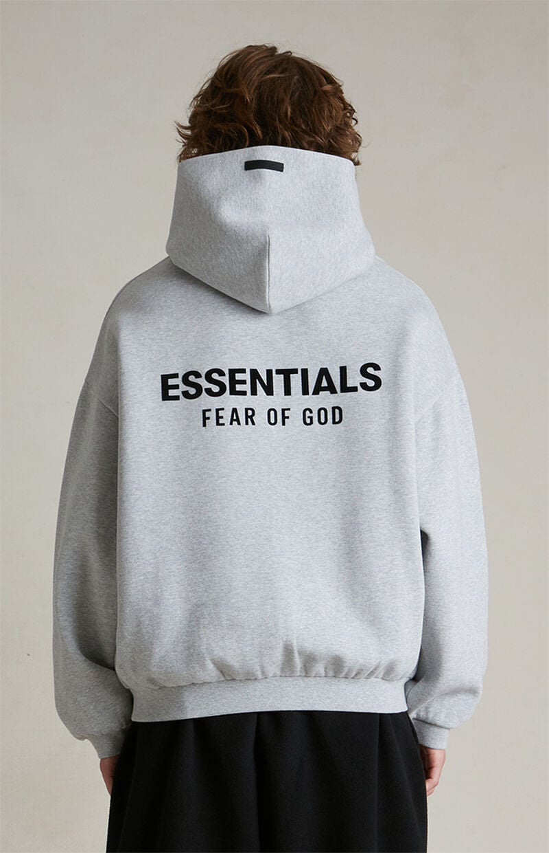 Fear of God Essentials Logo Over the Head Hoodie SS25 - Light Heather
