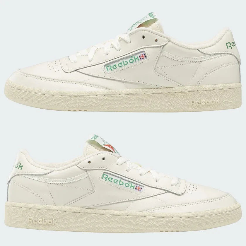 Reebok Classic Club C 85 Vintage Unisex Chalk Leather Trainers DV6434