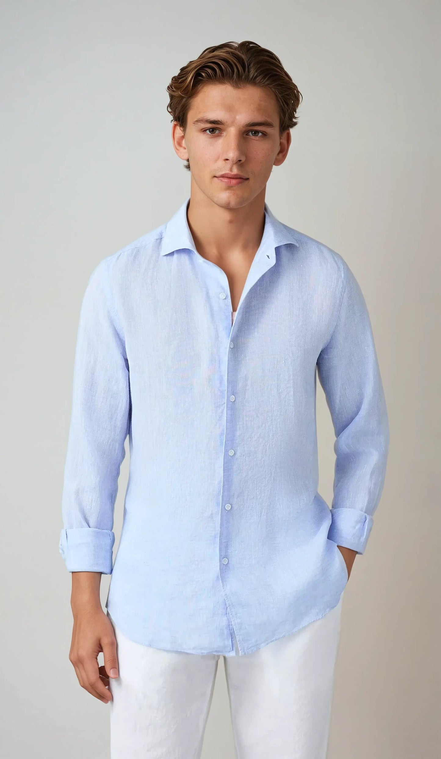 Optew Men’s Linen Button Shirt