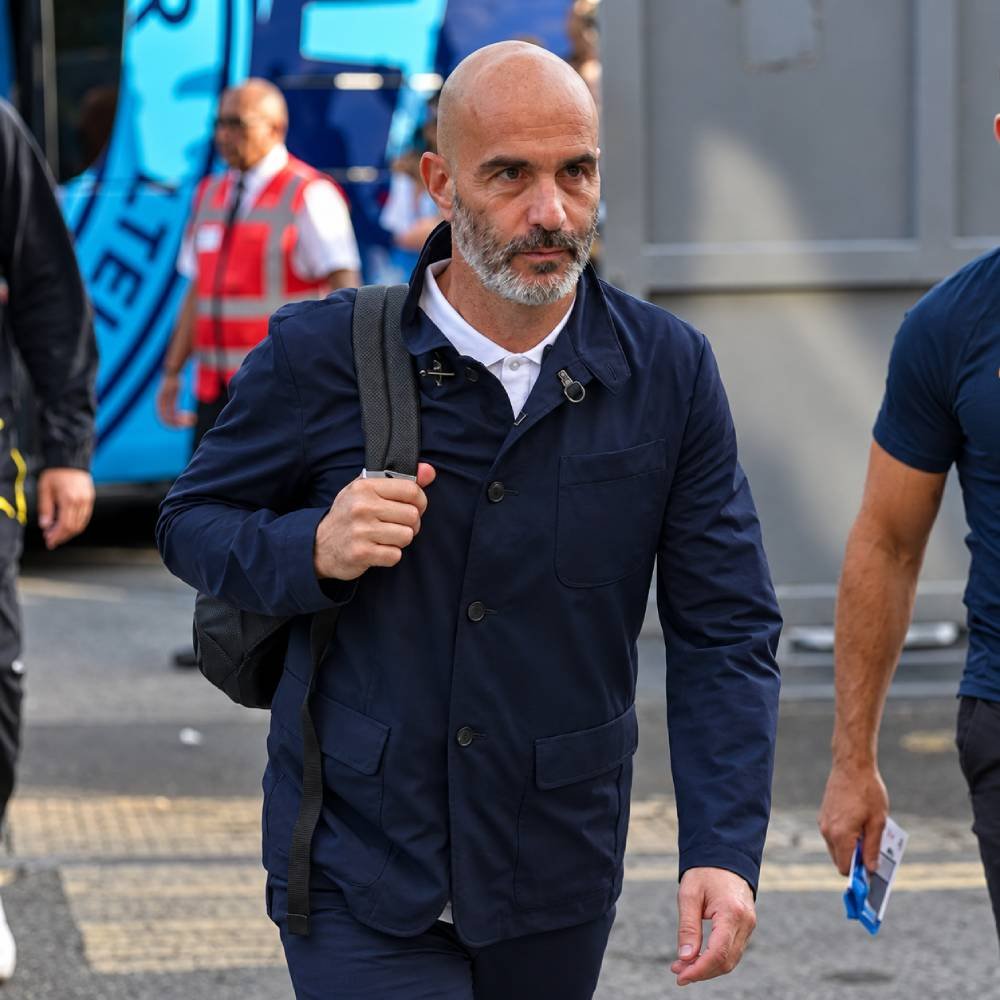 Manchester City Manager Enzo Maresca Blue Jacket