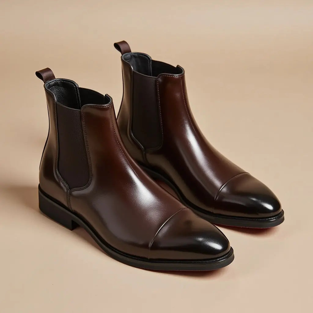 Optew Men's Chelsea Boots Premium Leather Comfortable Everyday Wear