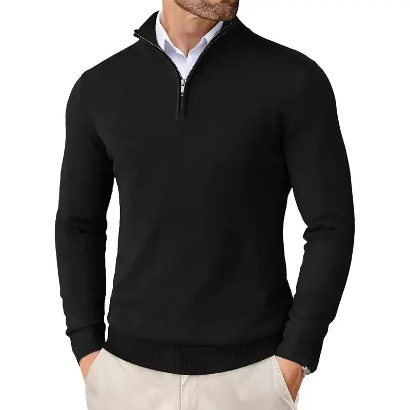 Optew Men's Slim Fit Quarter Zip Sweater