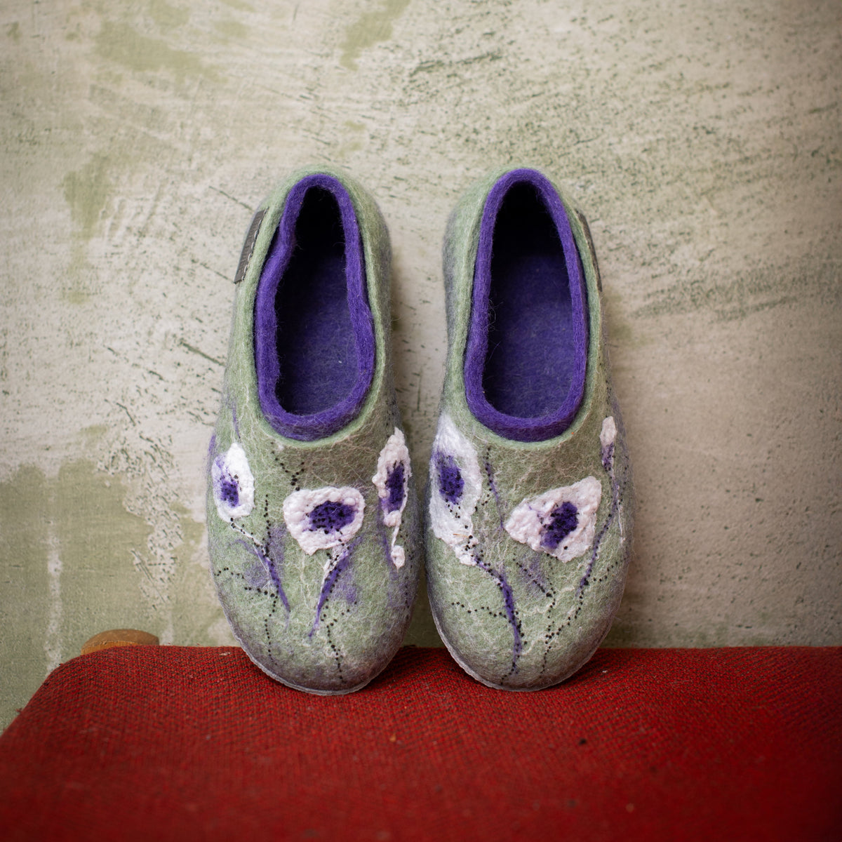 Viola 2in1 Handcrafted Wool Slippers