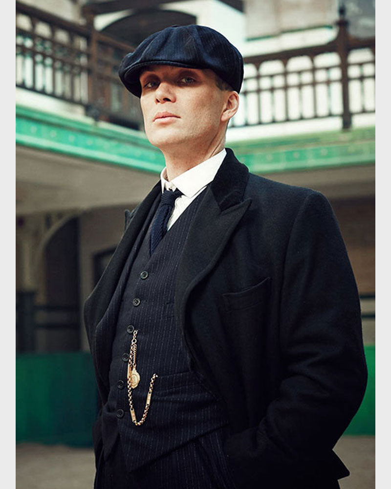 Thomas Shelby Peaky Blinders Black Wool Coat