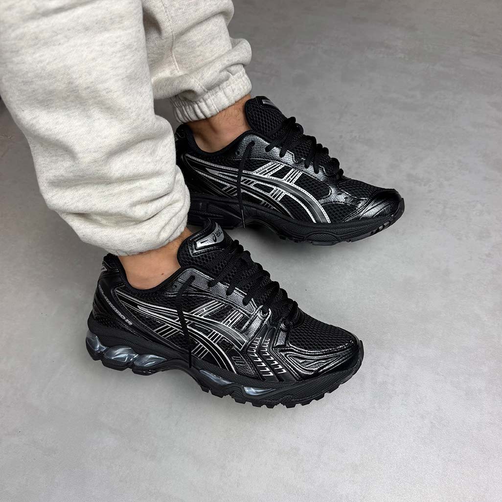 ASICS Gel-Kayano 14 Black Pure Silver Trainers