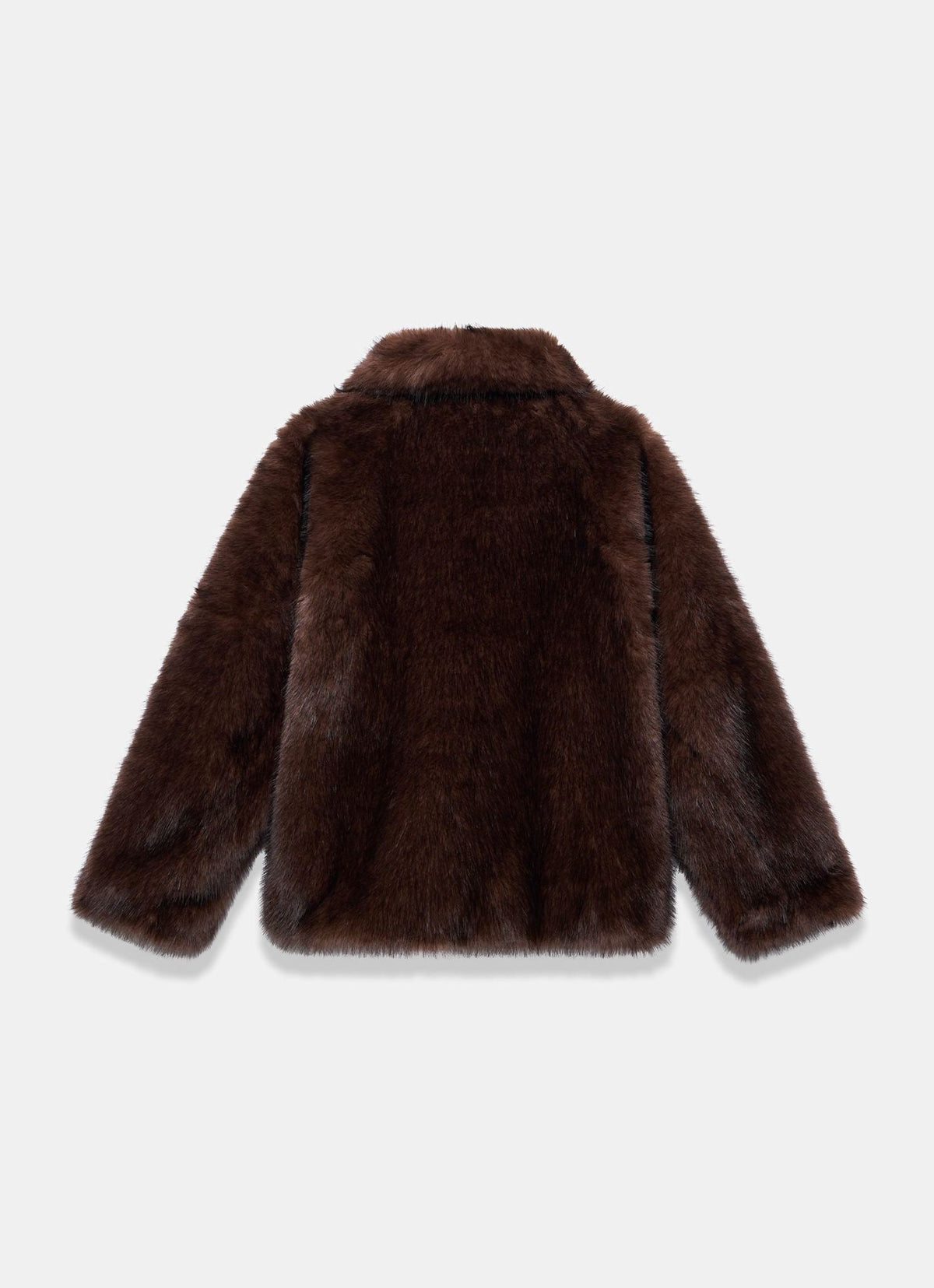Faux Fur Jacket in Brown