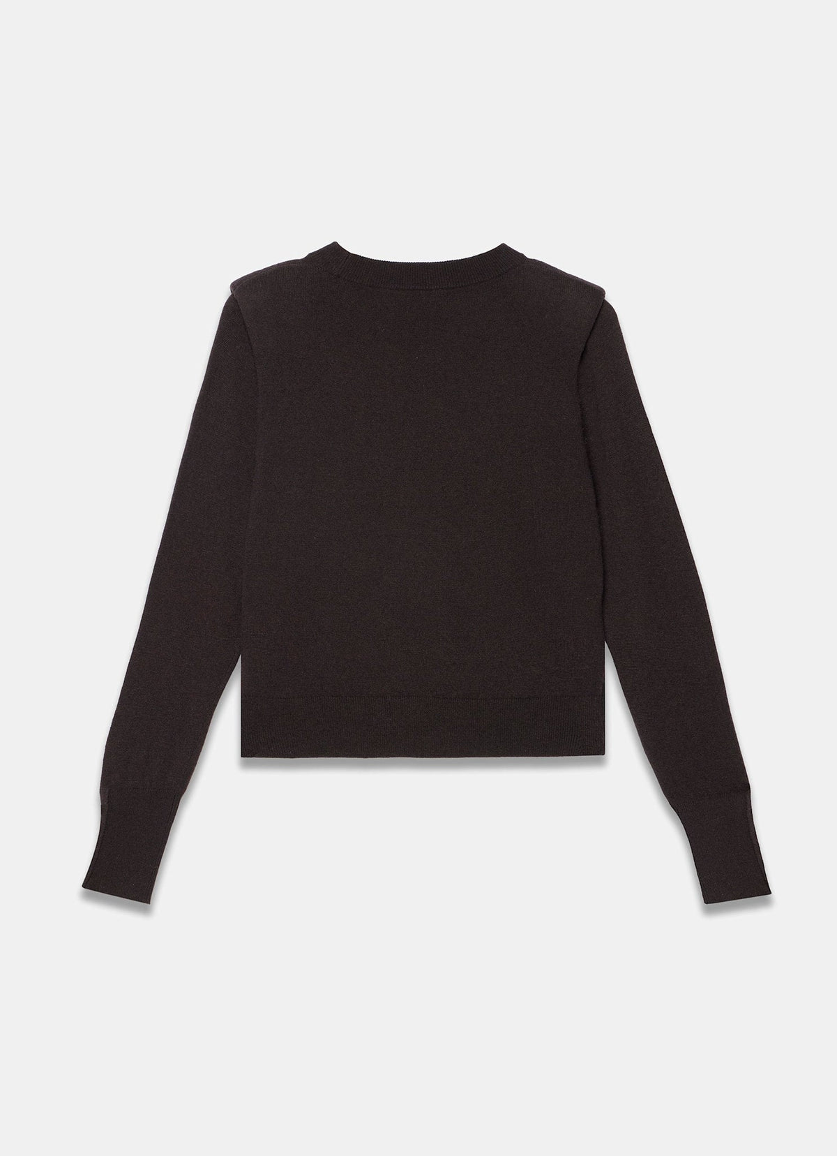 Brown Knit Jumper with Shoulder Pads
