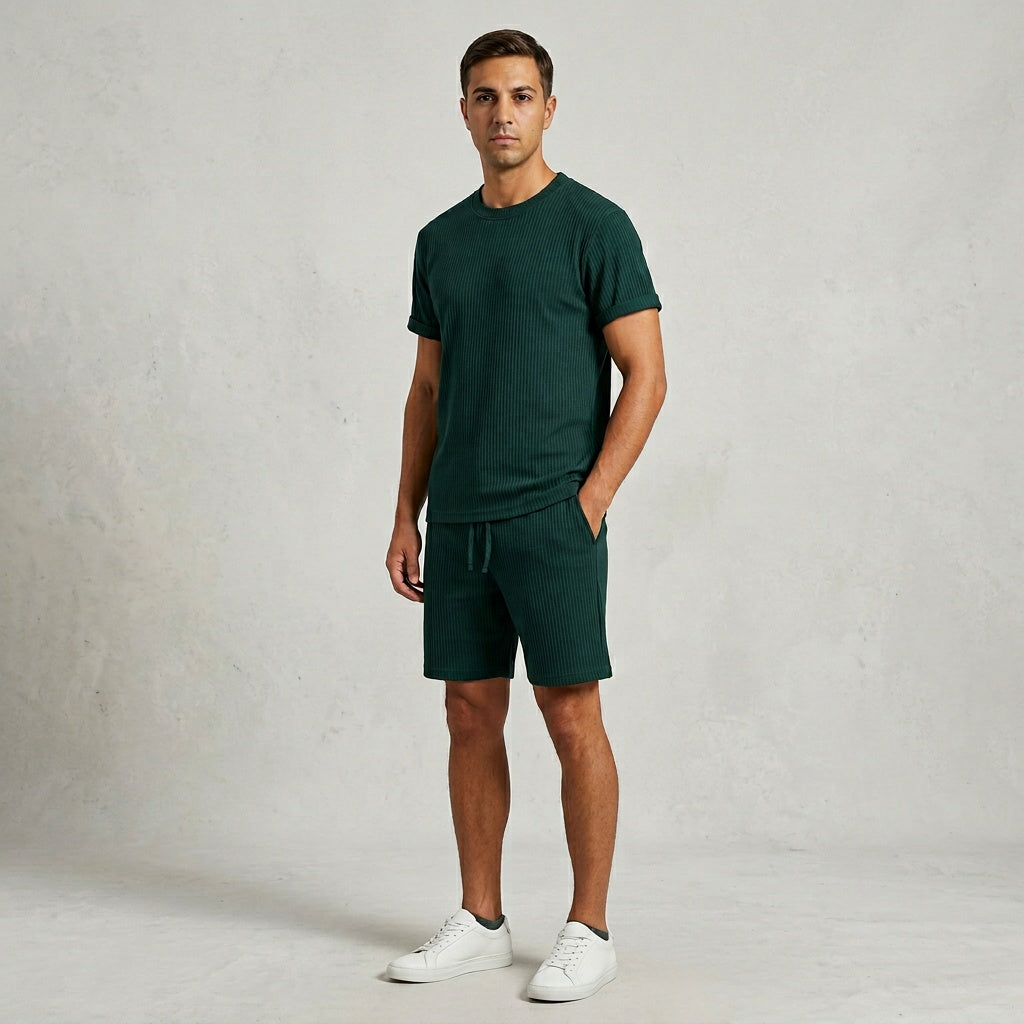 Optew Men’s Ribbed Knit Lounge Set