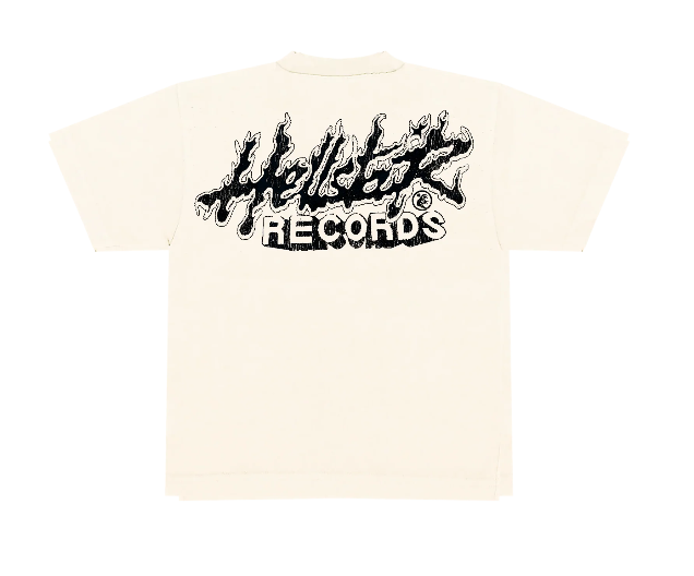 Hellstar Studios Heaven Sounds Like Short Sleeve Tee Shirt - Cream