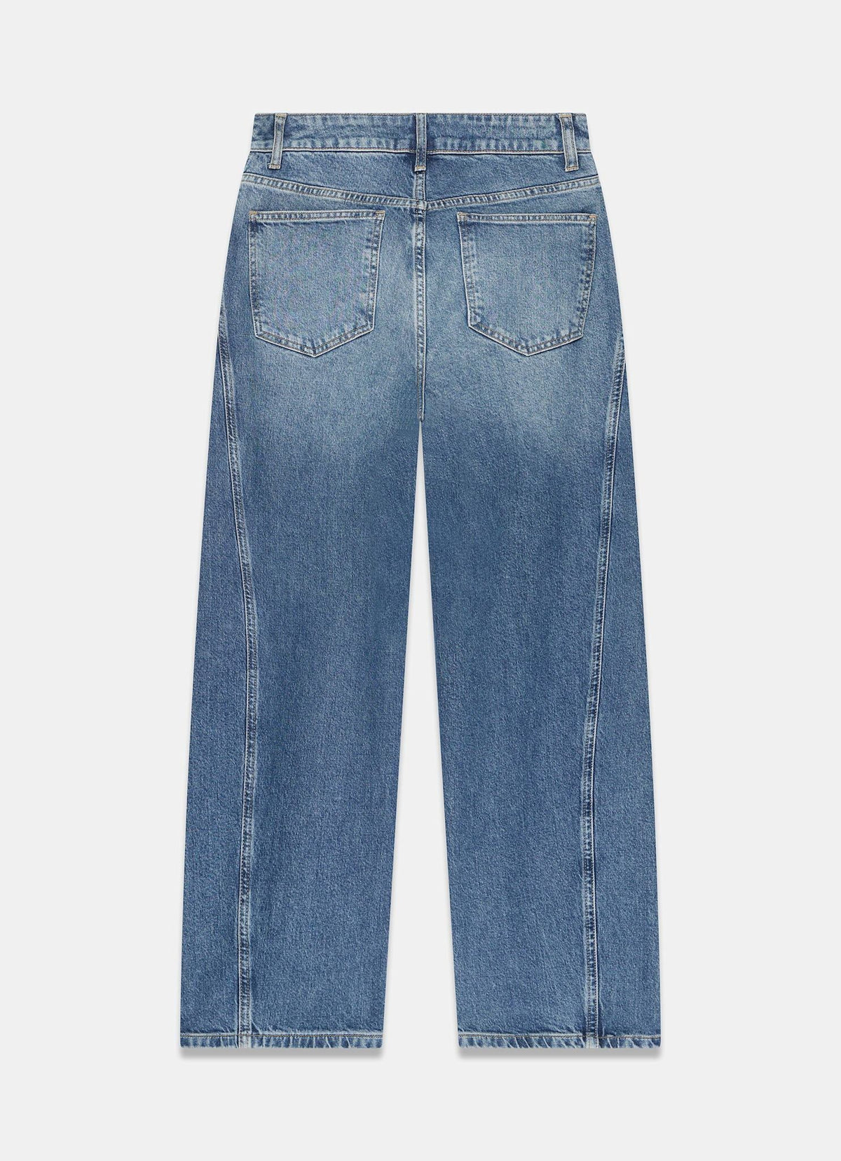 Barrel Leg Jeans in Mid Indigo