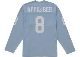 Supreme Affiliated Long Sleeve Football Top - Dusty Blue