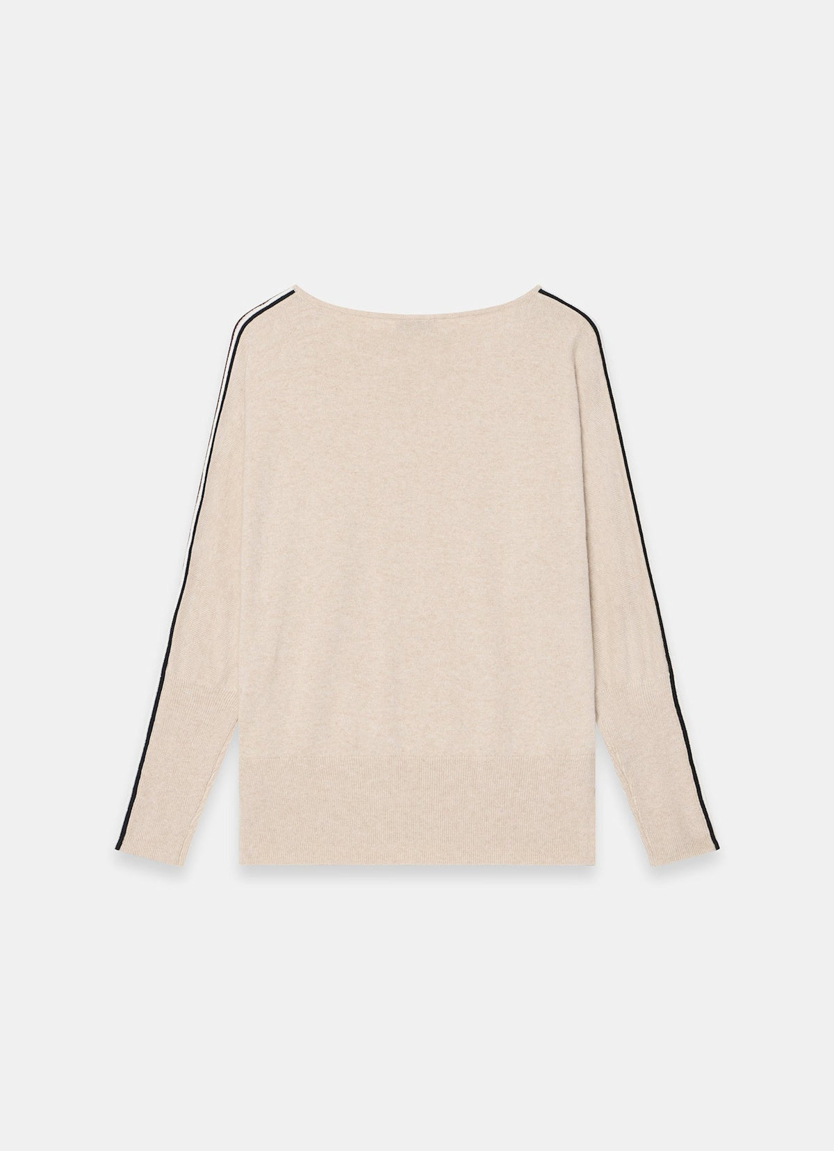 Neutral Batwing Jumper in Cotton Blend