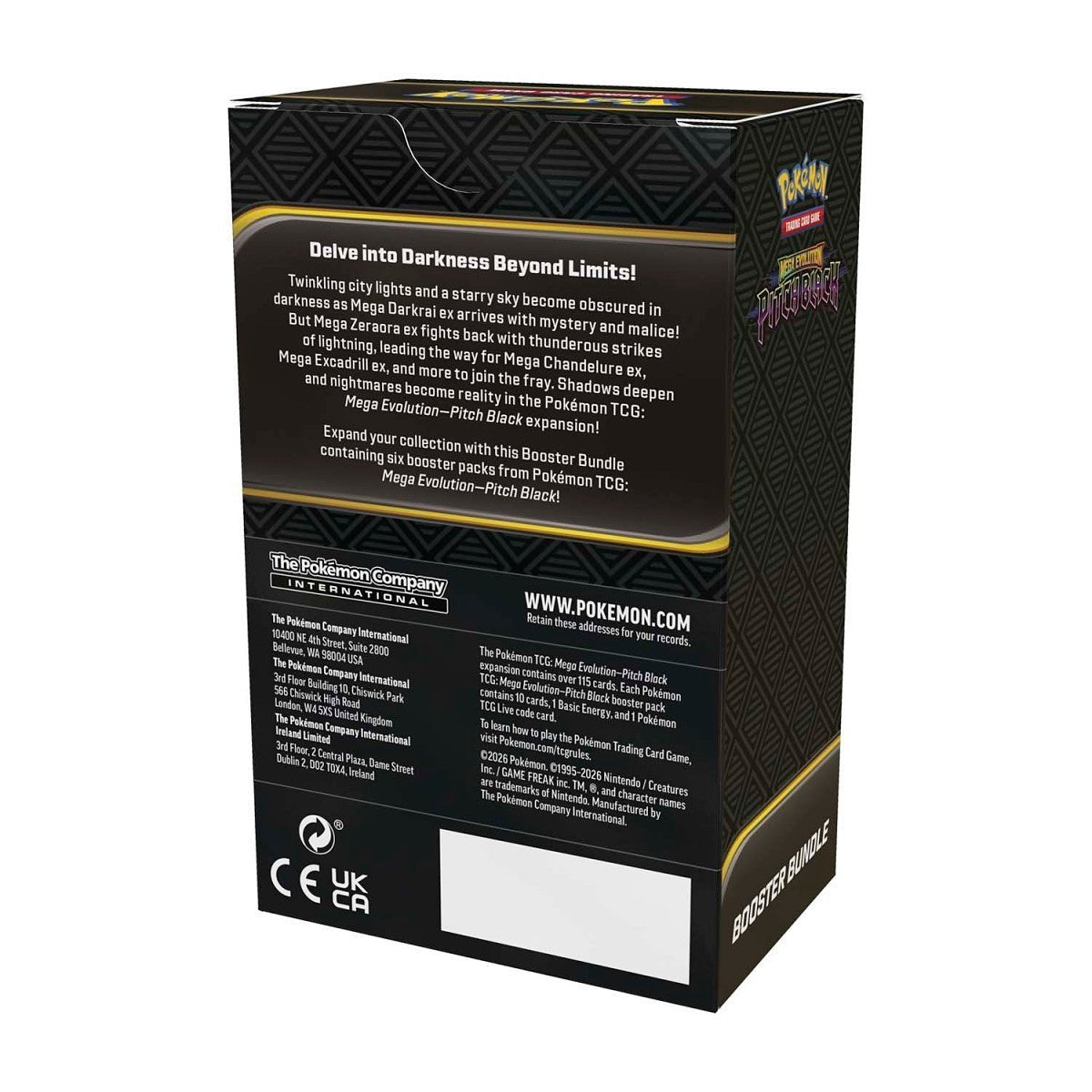 Pokémon TCG – Mega Evolution – Pitch Black Booster Bundle (6 Packs)