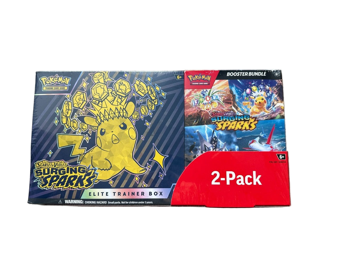 Pokémon TCG – Surging Sparks 2 Pack Elite Trainer Box & Booster Bundle (Costco Exclusive)