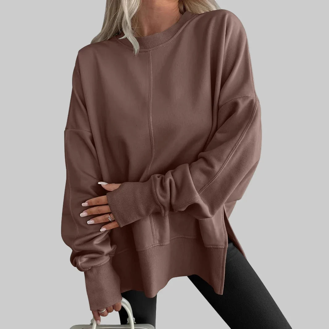 Women's Sweatshirt | Crewneck Oversized Dropped Shoulder