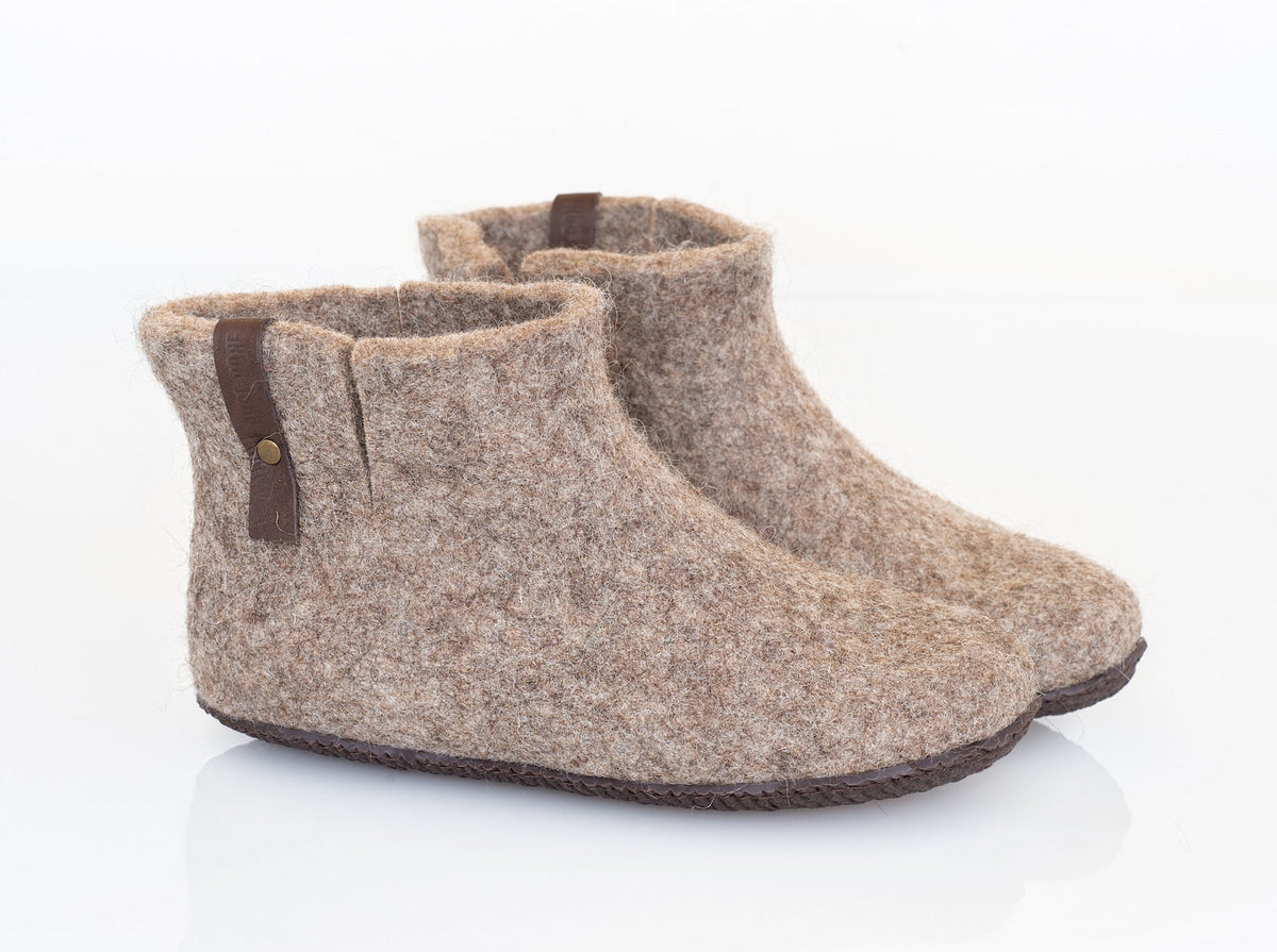 Women's Beige WOOBOOTS Wool Slippers