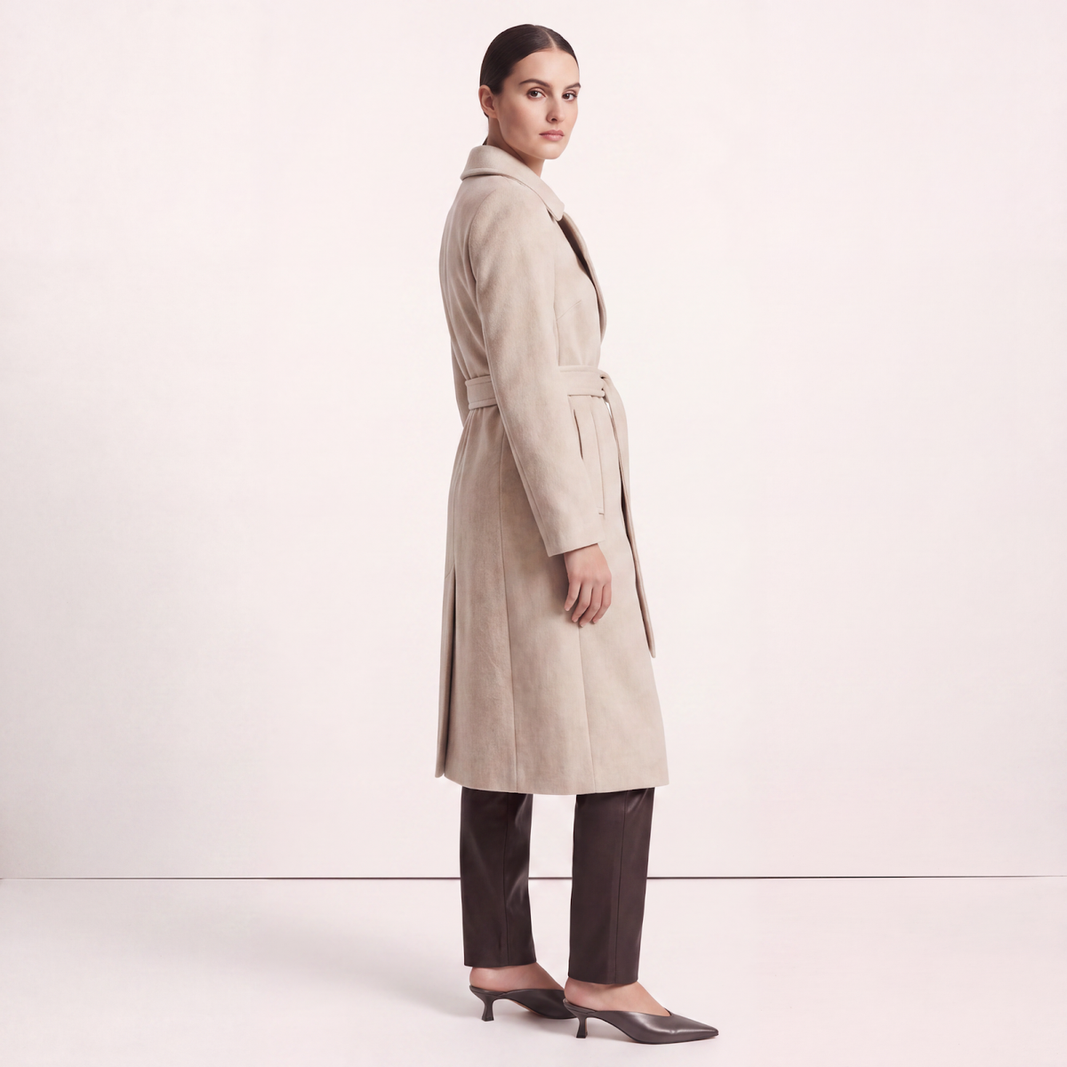 Marylebone Wool & Cashmere Blend Lined Double-Breasted Coat - Oatmeal