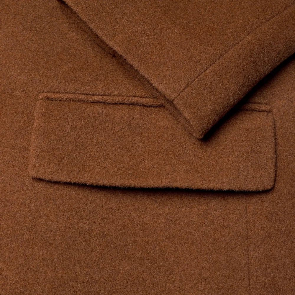 10th Doctor Brown Wool Double-Breasted Trench Coat