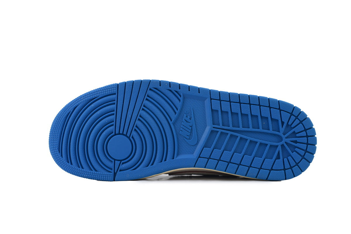 Fragment Design x Travis Scott x Air Jordan 1 Retro Low OG SP 'Sail Military Blue' Sneakers