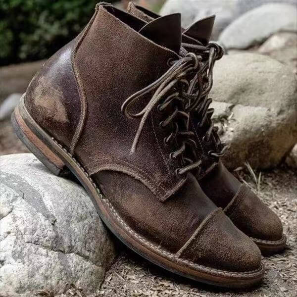 Optew Men’s Lace-Up Ankle Boots