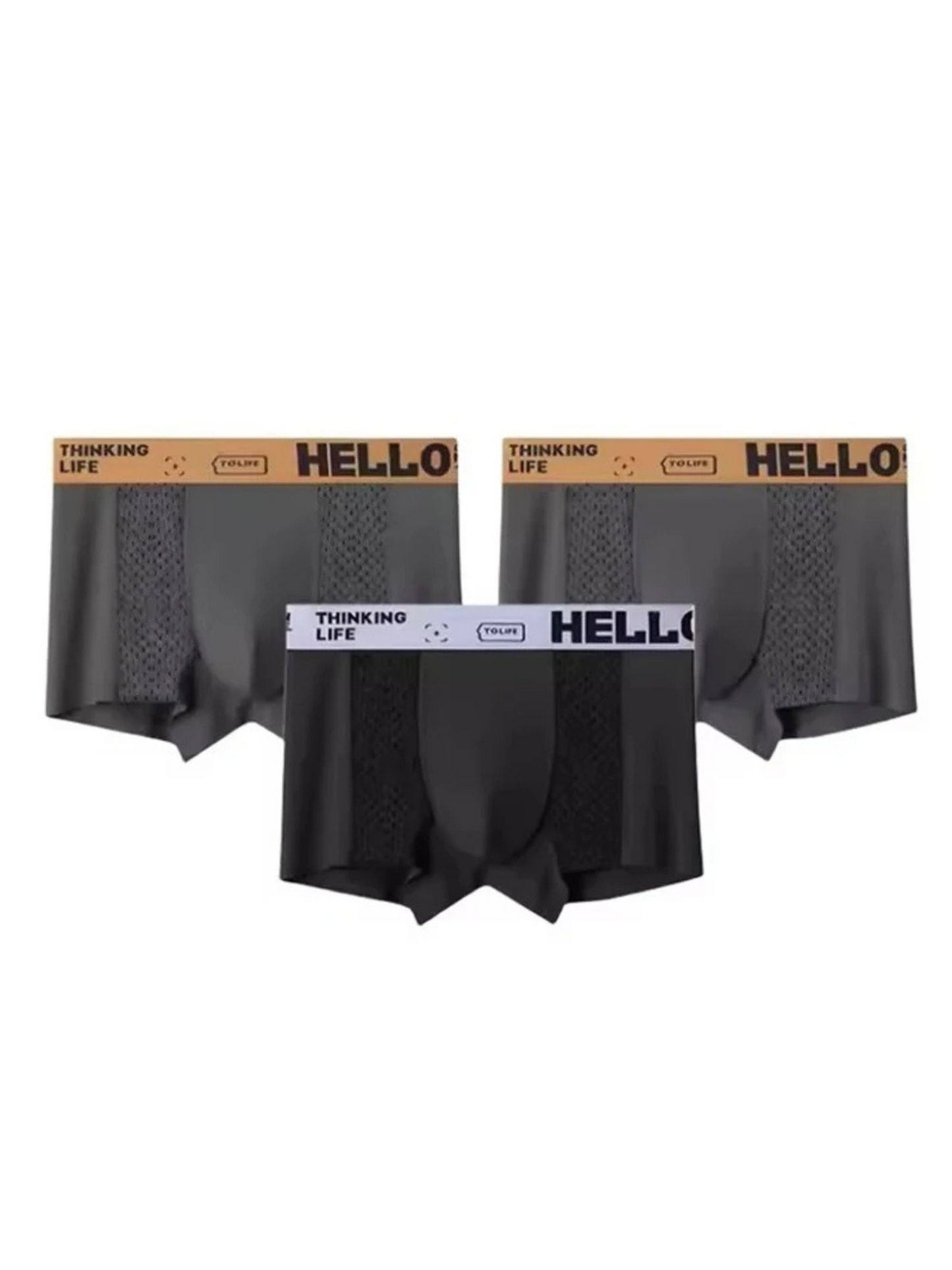 Optew Men Everyday Boxer Briefs Mesh Synthetic Blend