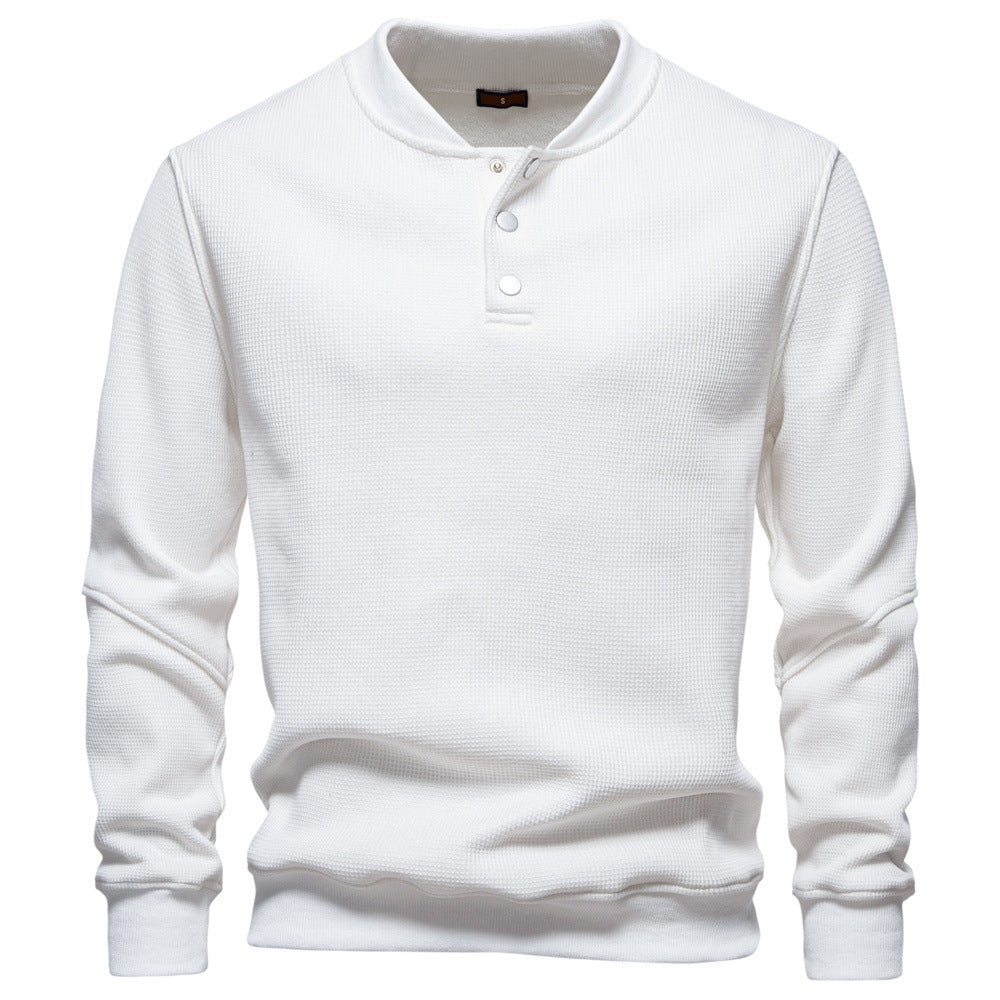 Optew Men’s Textured Henley Sweatshirt