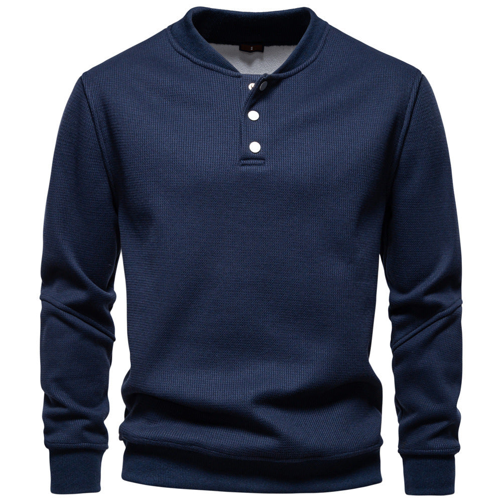 Optew Men’s Textured Henley Sweatshirt