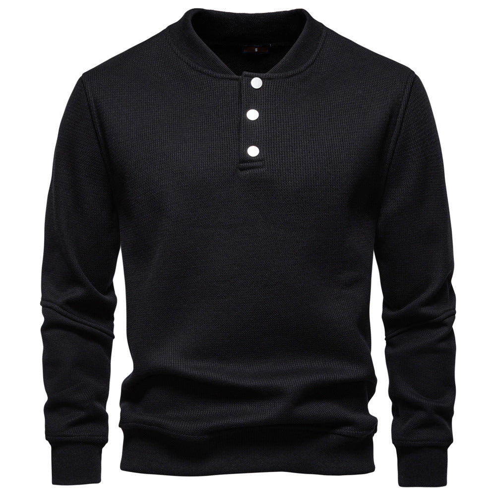 Optew Men’s Textured Henley Sweatshirt