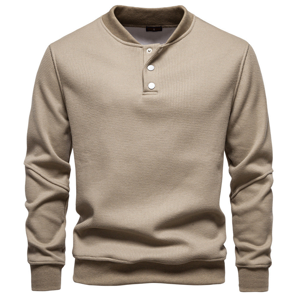 Optew Men’s Textured Henley Sweatshirt