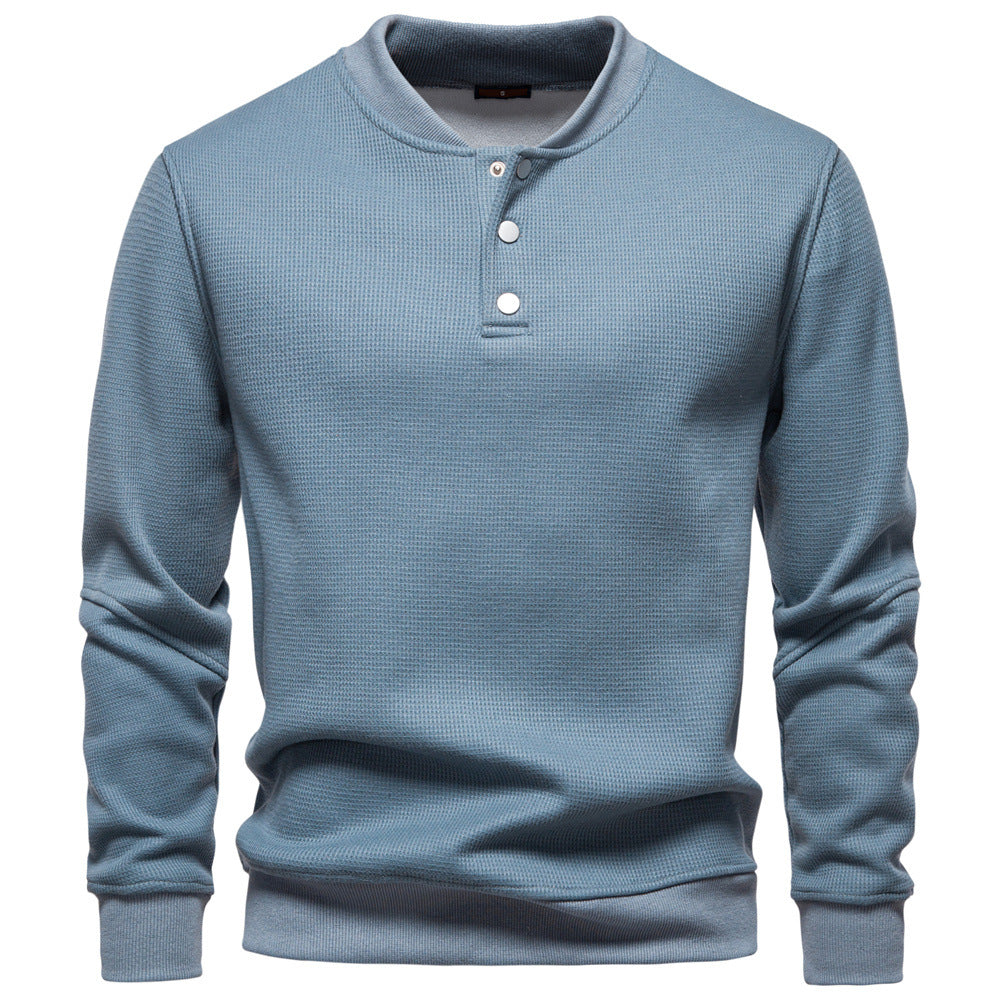 Optew Men’s Textured Henley Sweatshirt