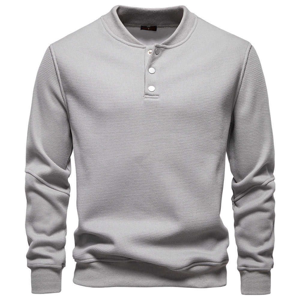 Optew Men’s Textured Henley Sweatshirt