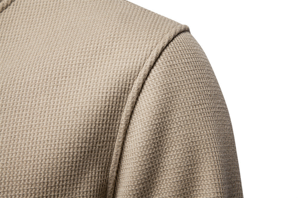 Optew Men’s Textured Henley Sweatshirt