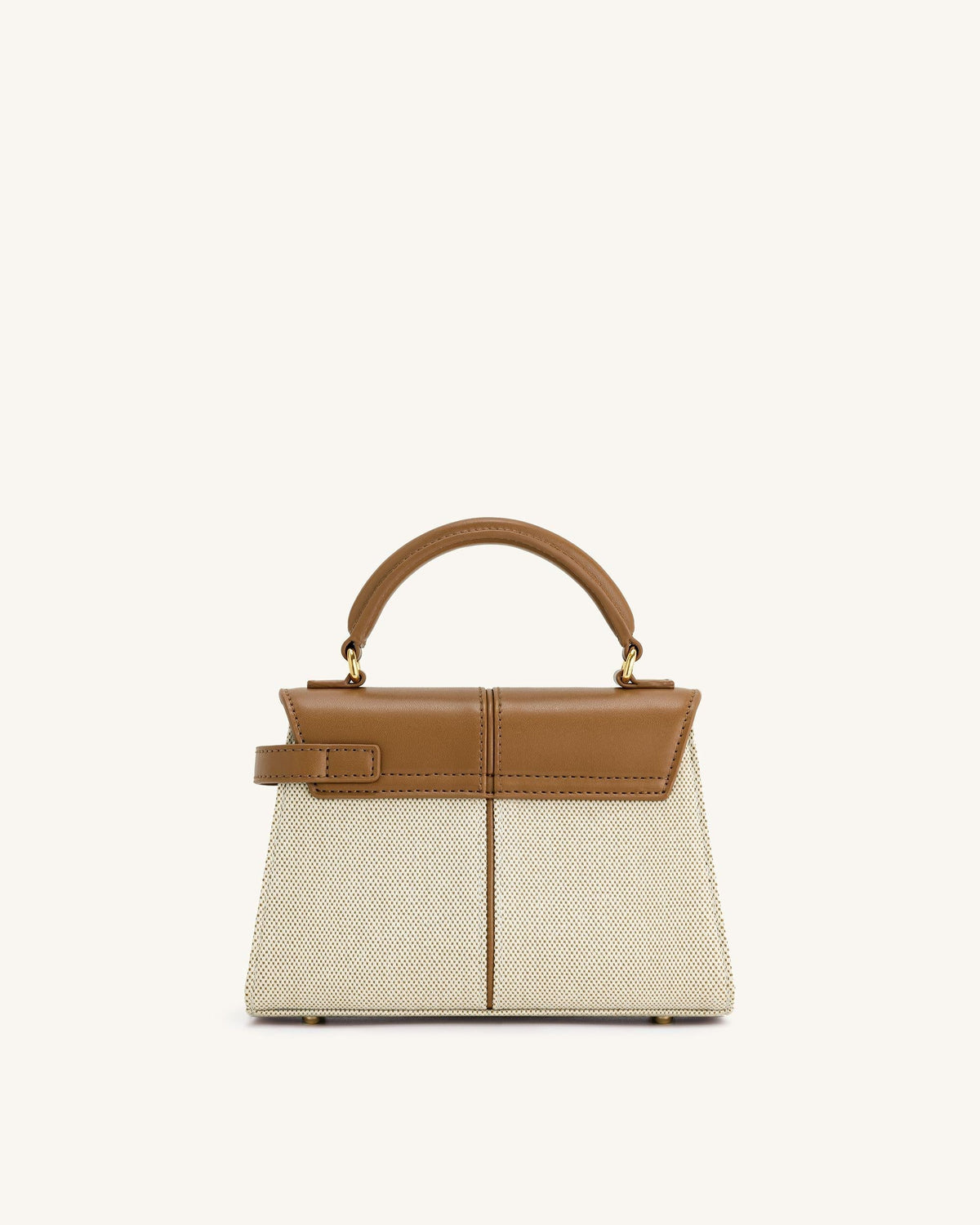 Optew Elise Top Handle Bag - Brown Canvas