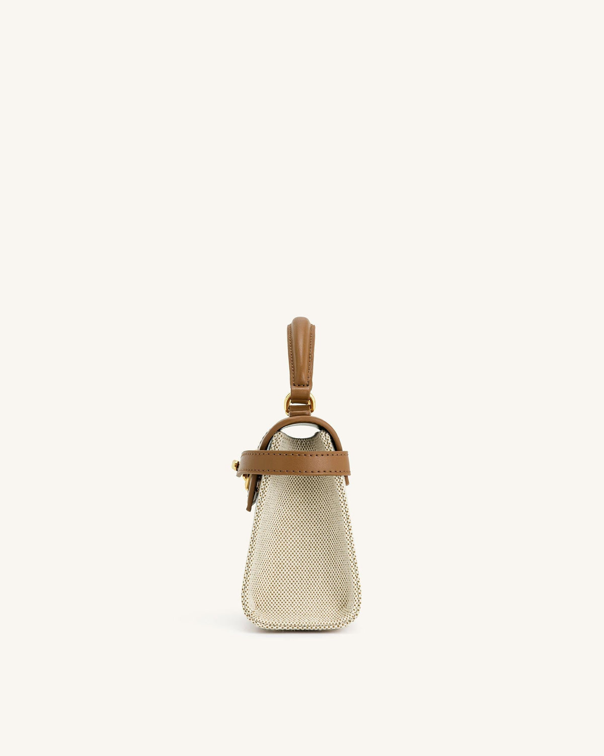Optew Elise Top Handle Bag - Brown Canvas