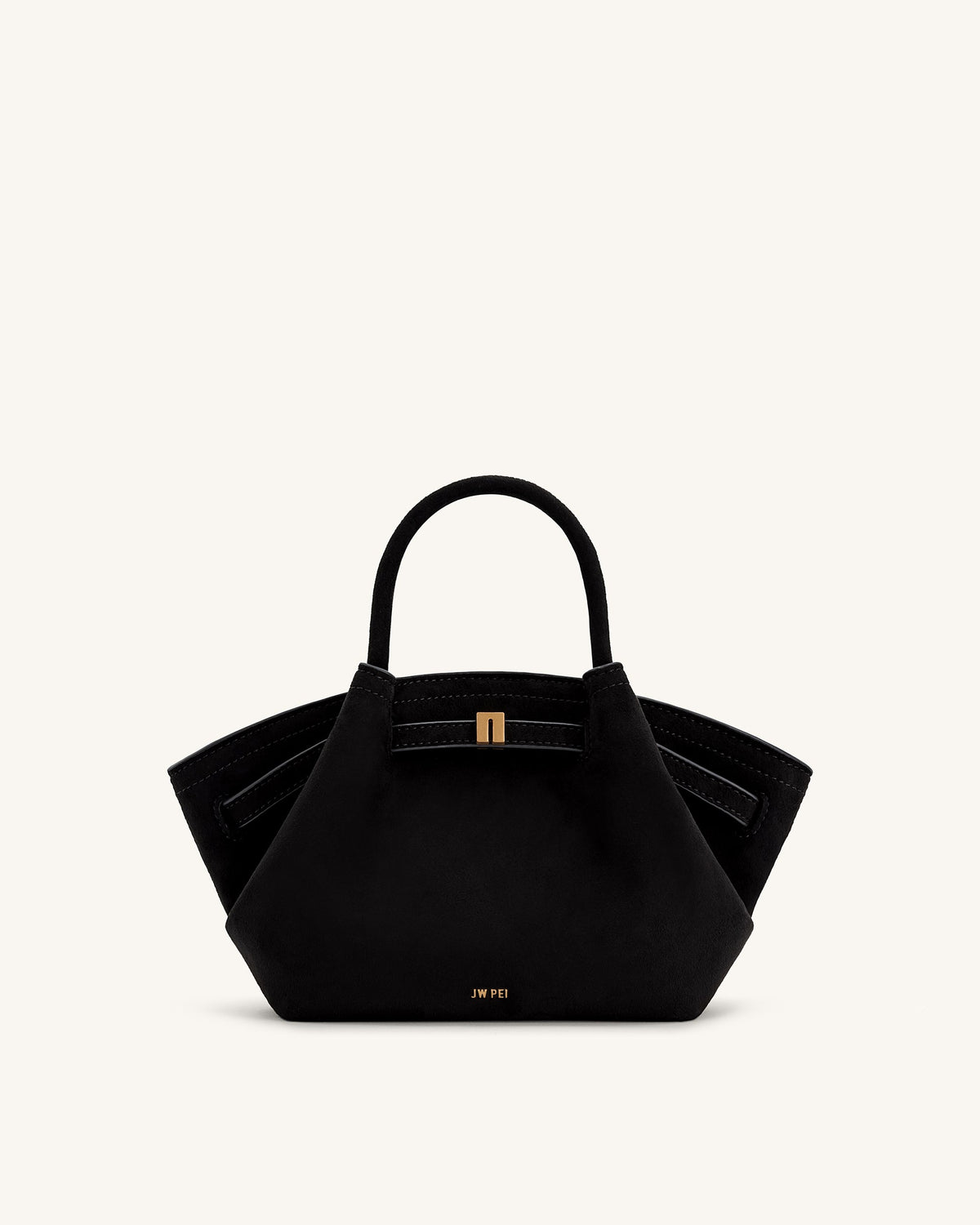 Optew Hana Mini Faux Suede Tote Bag - Black
