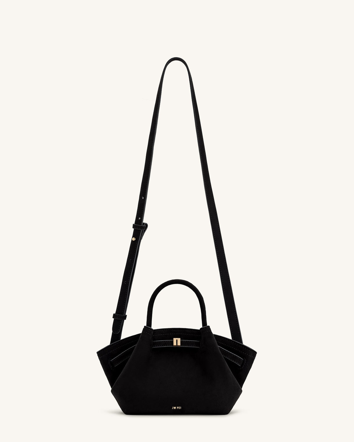 Optew Hana Mini Faux Suede Tote Bag - Black