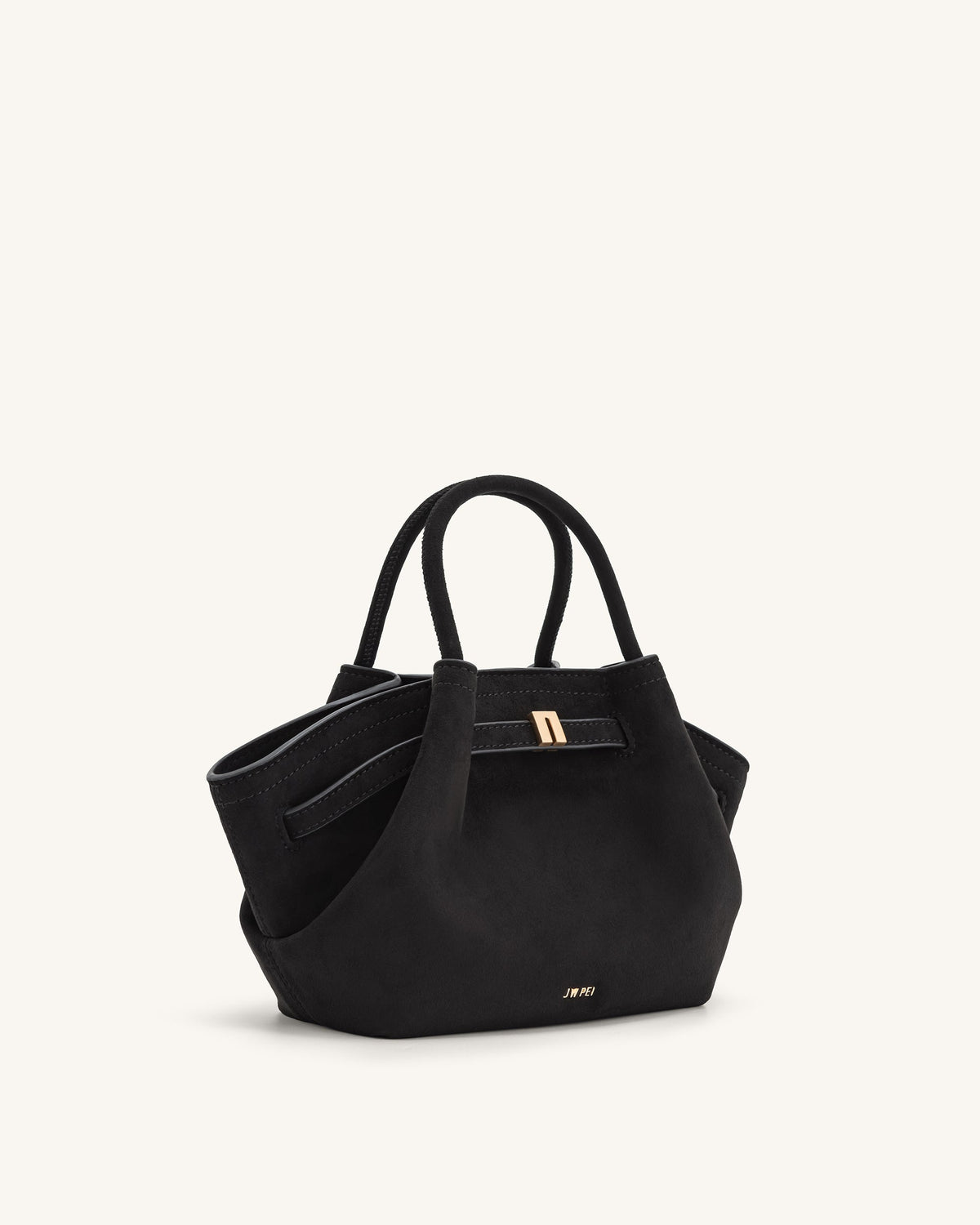 Optew Hana Mini Faux Suede Tote Bag - Black