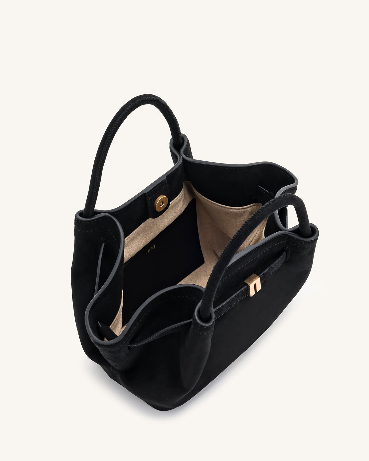 Optew Hana Mini Faux Suede Tote Bag - Black