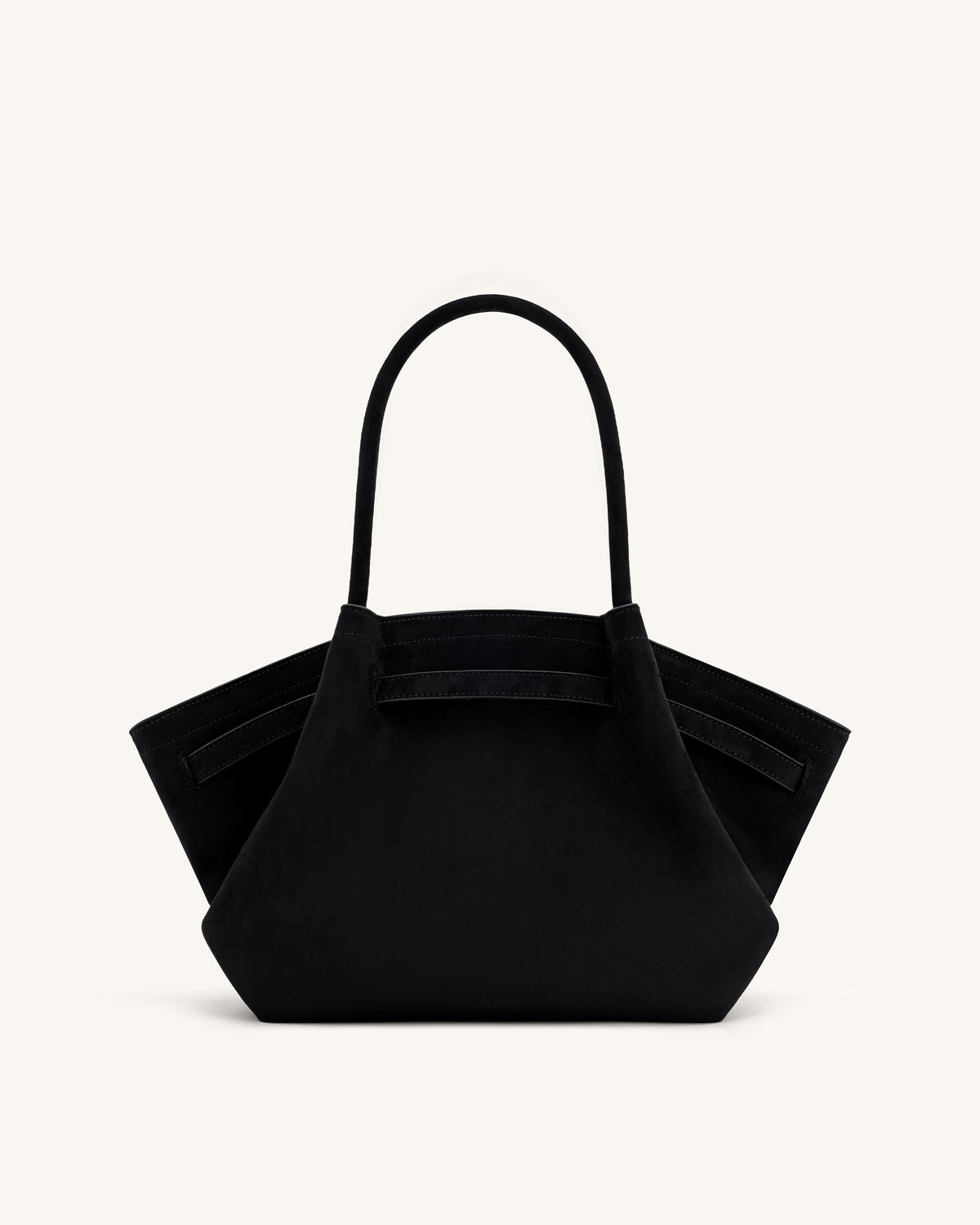 Optew Hana Medium Faux Suede Tote Bag - Black
