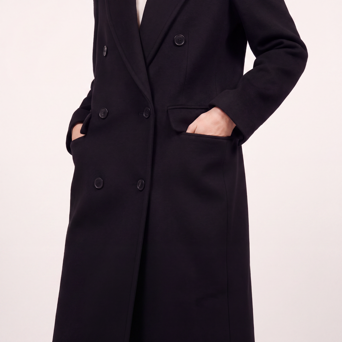 Noir Signature 100% Cashmere Full-Length Coat - Black