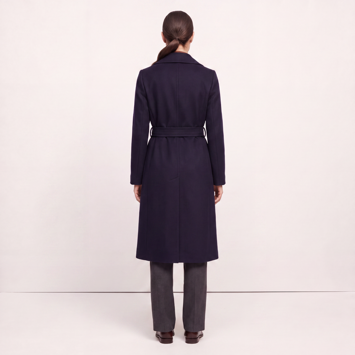Marylebone Double-Breasted Wool-Cashmere Coat - Navy