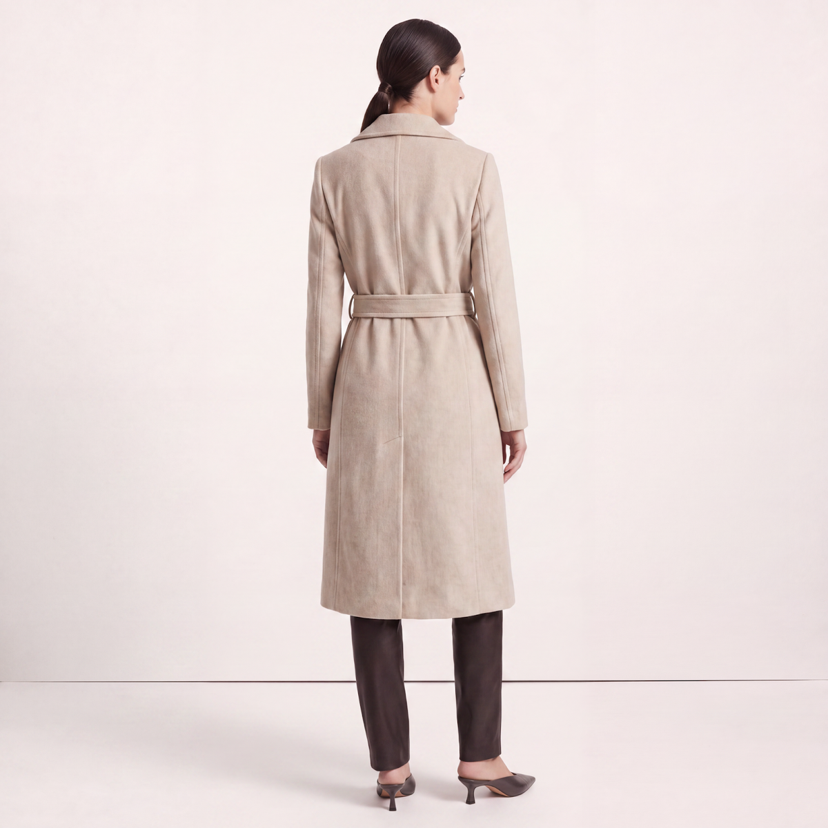 Marylebone Wool & Cashmere Blend Lined Double-Breasted Coat - Oatmeal