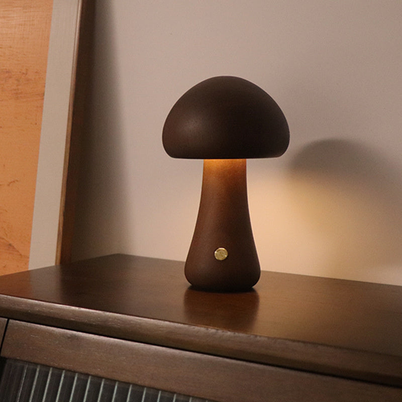 Wooden Vintage Mushroom Table Lamp | Premium Quality