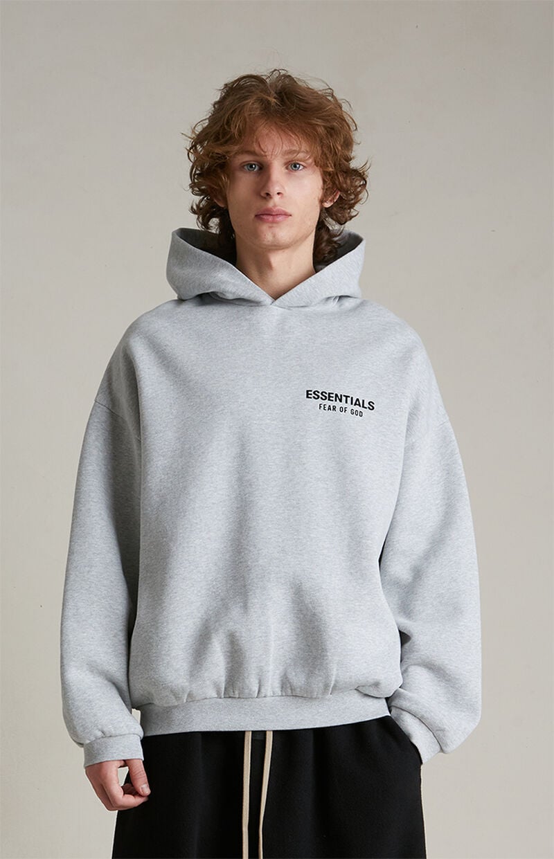 Fear of God Essentials Logo Over the Head Hoodie SS25 - Light Heather