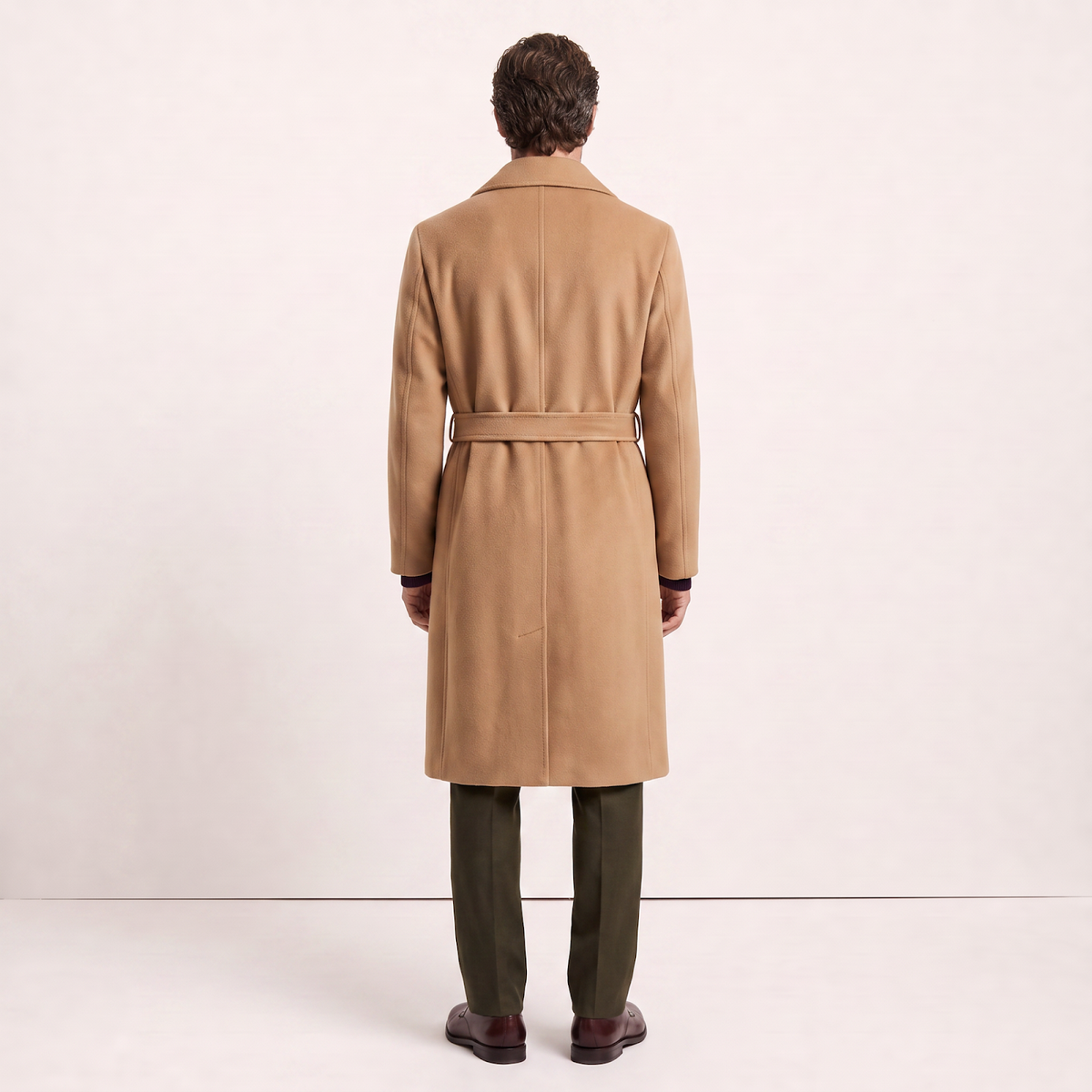 Savile 100% Italian Cashmere Belted Coat - Camel