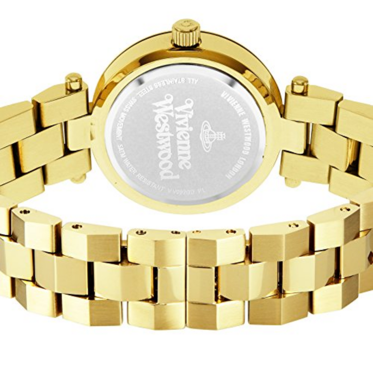 Vivienne Westwood Exclusive Sudbury Quartz Gold Dial Plated Steel Bracelet Women's Watch VV092GD